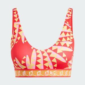 Adidas X Farm Rio 2023 Collab Tomato Red Spring Yellow Sports Bra Size Med NWT